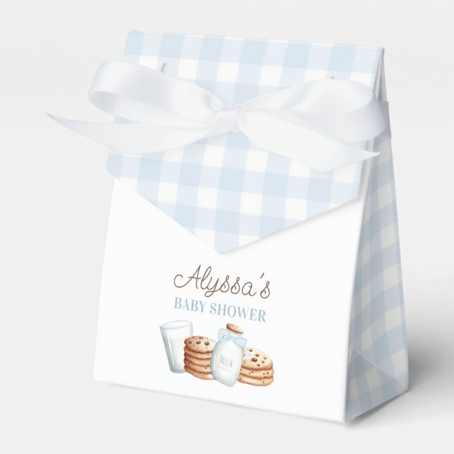 Milk and Cookies Baby Shower Favor Boxes (Front Side)