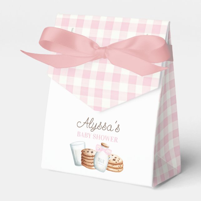 Milk and Cookies Baby Shower Favor Boxes (Front Side)