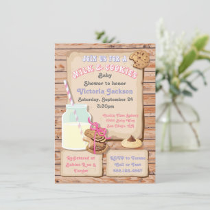 Milk and Cookies Baby Shower Invitation