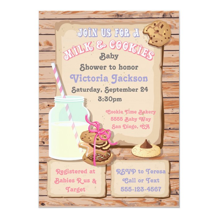 Milk and Cookies Baby Shower Invitation
