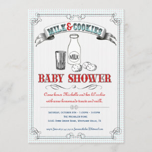 Milk and Cookies Baby Shower Invitation