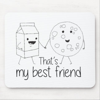 Milk and Cookies Best Friends BFF Friendship Art Mouse Pad