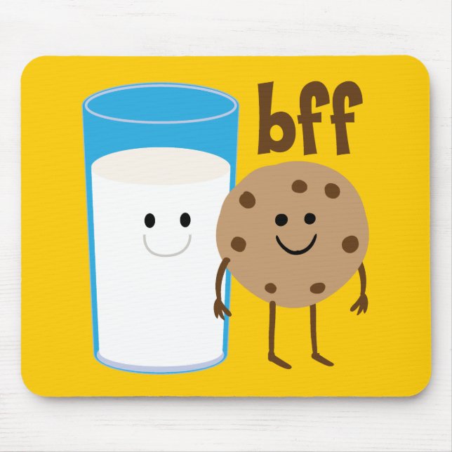 Milk And Cookies BFF Mouse Pad (Front)