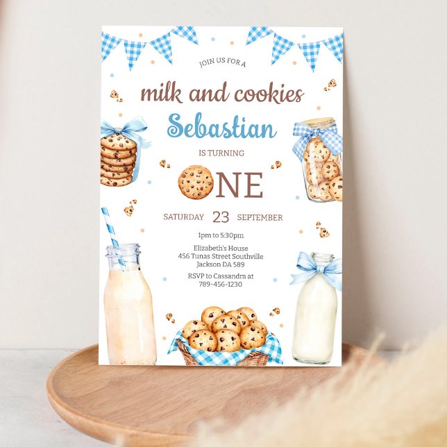 Milk and Cookies Birthday Invitation (Creator Uploaded)