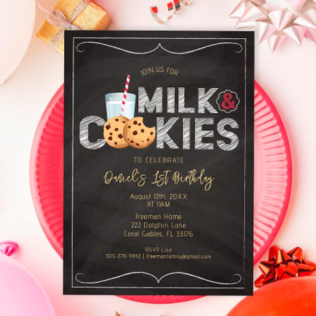 Milk and Cookies Birthday Invitation – Sweet Cooki (Creator Uploaded)