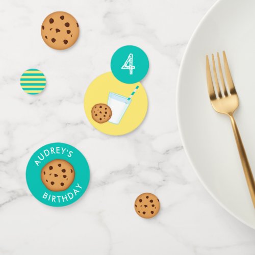 Milk and Cookies Birthday Party Confetti