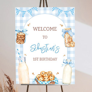 Milk and Cookies Birthday Welcome Sign