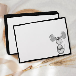 Milk and Cookies Black and White Birthday Party Envelope