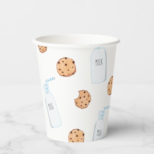 Milk and Cookies Blue Birthday Paper Cups