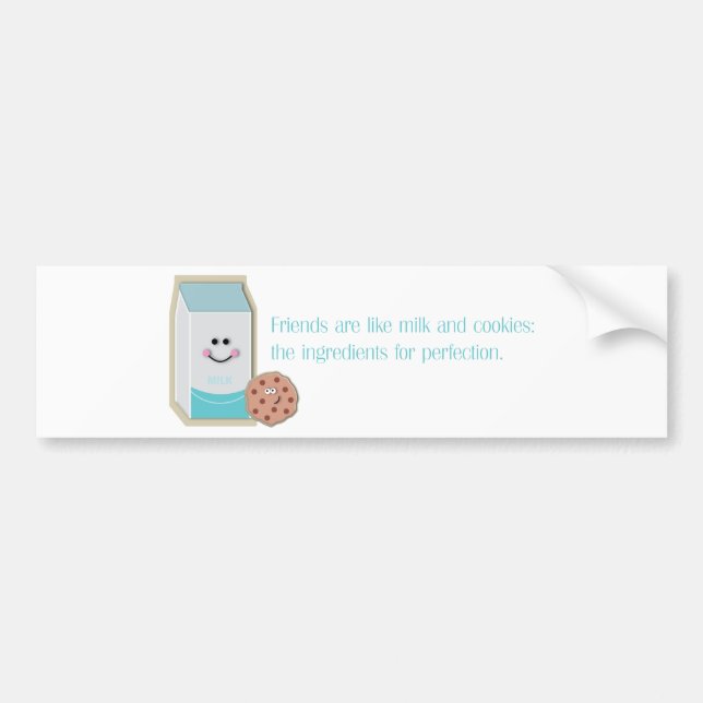Milk and Cookies Bumper Sticker (Front)
