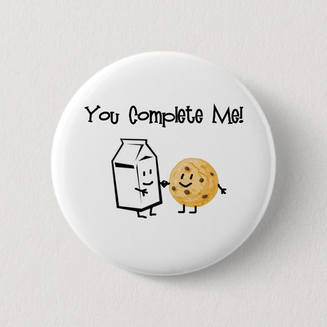 Milk and Cookies Button (Front)