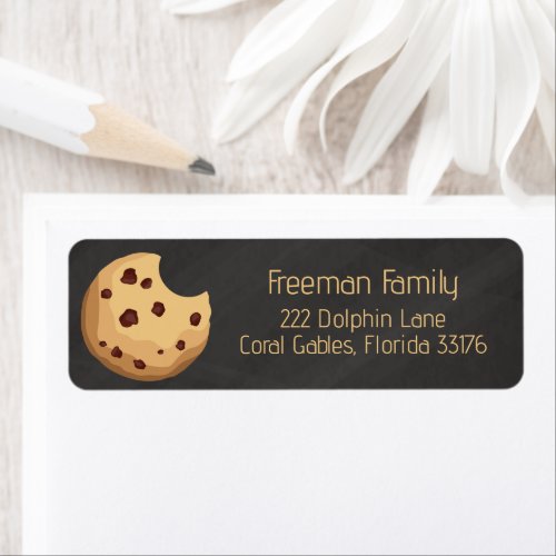 Milk and Cookies Chocolate Chip Cookie Birthday Label