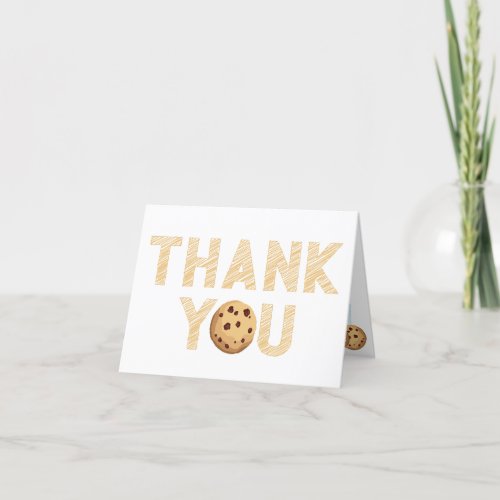 Milk and Cookies Chocolate Chip Cookies Thank You Card