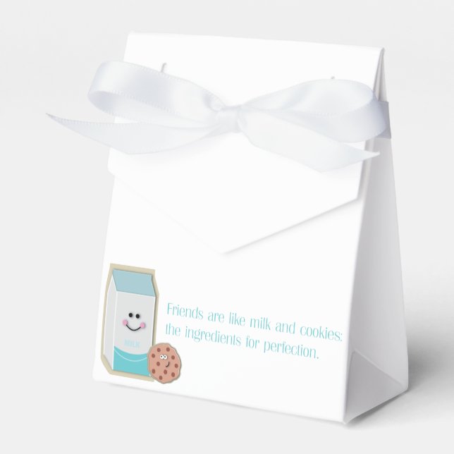Milk and Cookies Favor Boxes (Front Side)