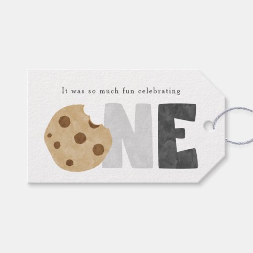 Milk and Cookies First Birthday Gift Tags