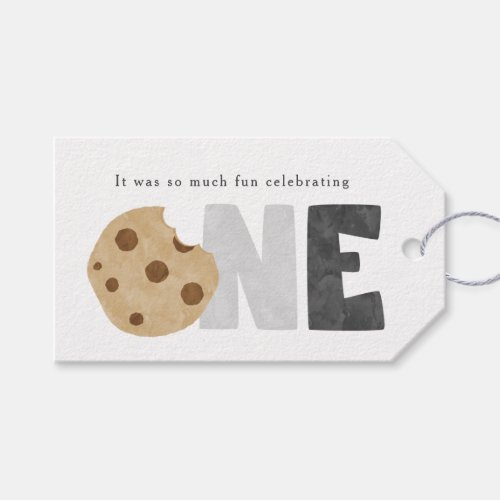 Milk and Cookies First Birthday Gift Tags