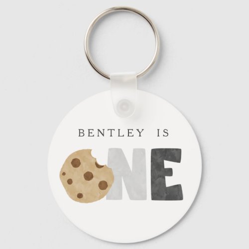 Milk and Cookies First Birthday Keychain