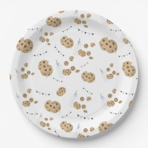 Milk and Cookies First Birthday Paper Plates