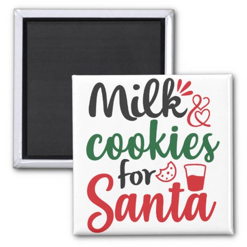 Milk And Cookies For Santa Magnet
