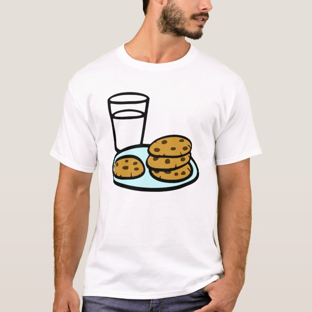 Milk AND cookies FUNNY SHIRT . (Front)