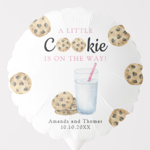 Milk and Cookies Girl Baby shower Balloon