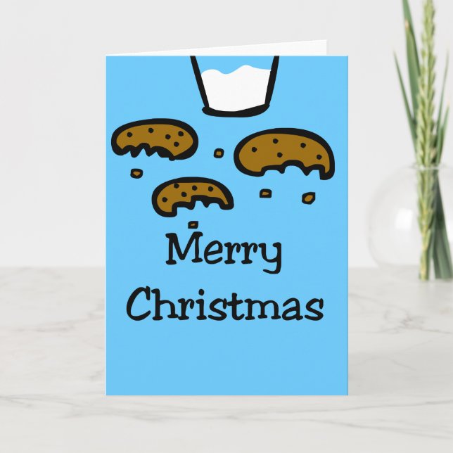 Milk and cookies holiday card (Front)