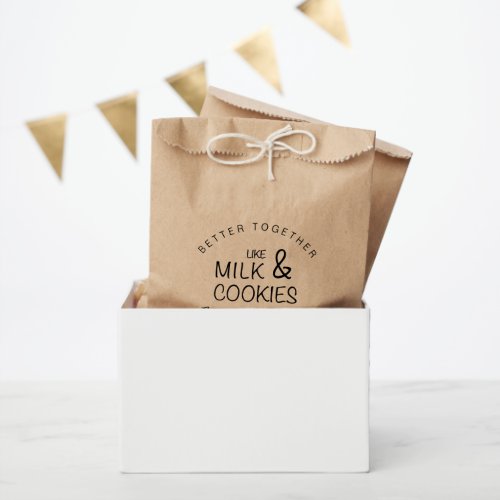 Milk and cookies kraft Wedding Favor Bag