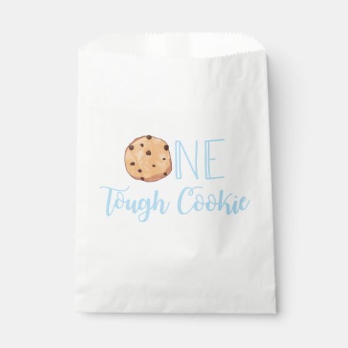 Milk and Cookies One Tough Cookie 1st Birthday Favor Bag