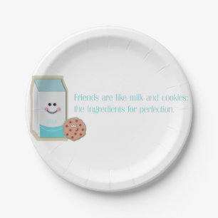 Milk and Cookies Paper Plates
