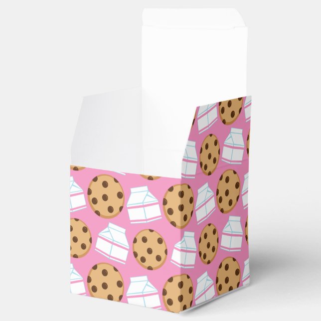 Milk and Cookies Pattern Favor Boxes (Opened)