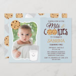 Milk And Cookies Photo Birthday Invitation at Zazzle