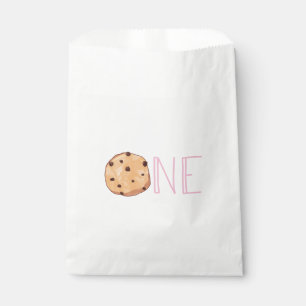 Milk and Cookies Pink Birthday Party Favor Bag