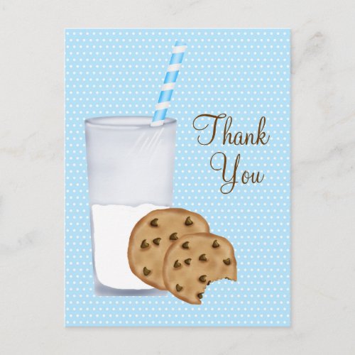 milk and cookies postcard