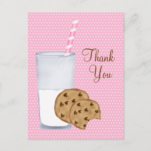 milk and cookies postcard