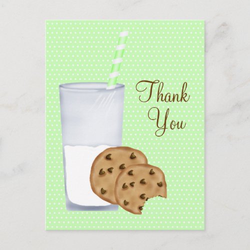 milk and cookies postcard