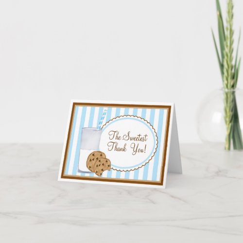 Milk and Cookies Thank you Note Card