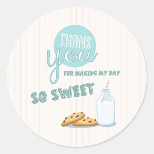 Milk and Cookies Thank You Tags Cupcake Toppers
