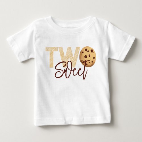 Milk and Cookies Theme 2nd Birthday Two Sweet Baby T_Shirt