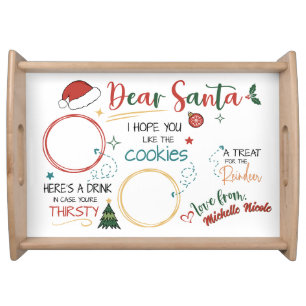 Milk and Cookies Tray for Santa Clause