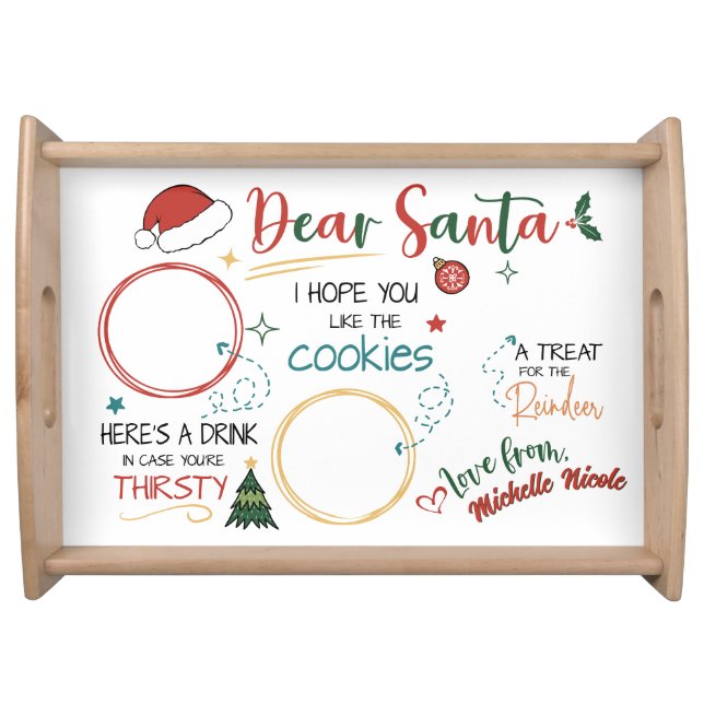 Milk and Cookies Tray for Santa Clause (Front)