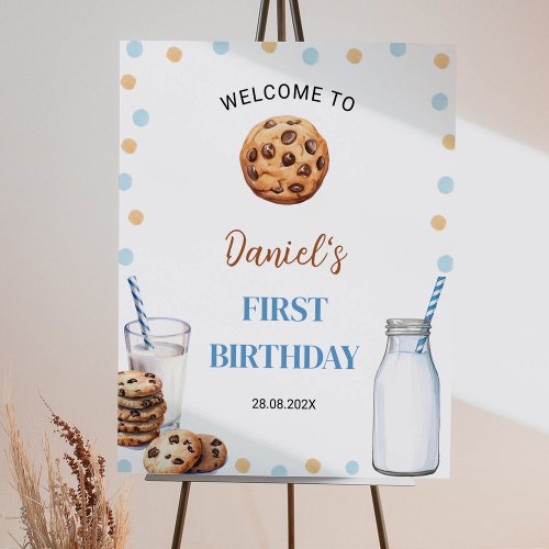Milk And Cookies Welcome Sign Birthday Party