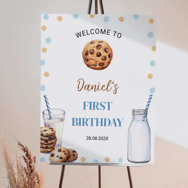 Milk And Cookies Welcome Sign Birthday Party (Creator Uploaded)