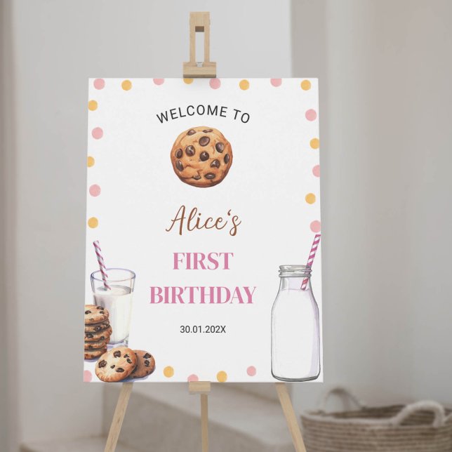 Milk And Cookies Welcome Sign Birthday Party (Creator Uploaded)