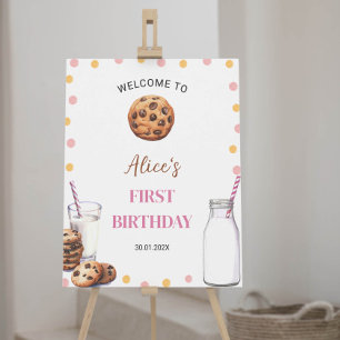 Milk And Cookies Welcome Sign Birthday Party