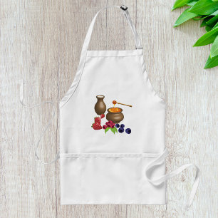 Milk and Honey with Berries Rustic Food Adult Apron
