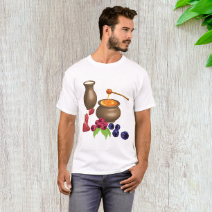 Milk and Honey with Berries Rustic Food T-Shirt