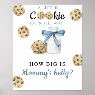 Milk baby shower - How big is Mommy's belly Poster