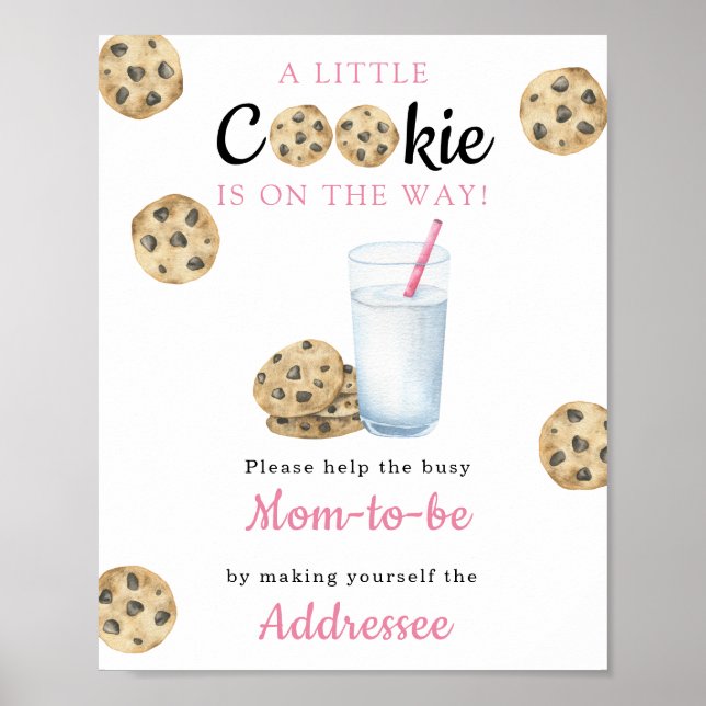 Milk baby shower Mom to be addressee Poster (Front)