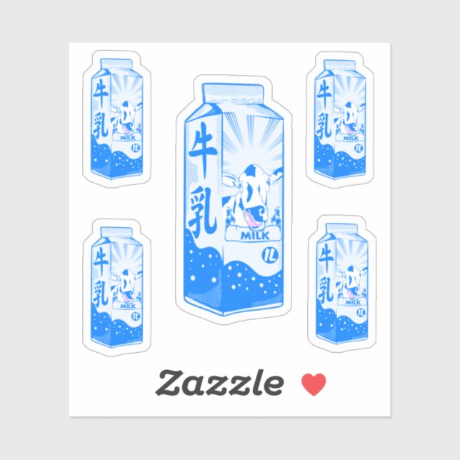 Milk Bottle Pattern Sticker (Sheet)