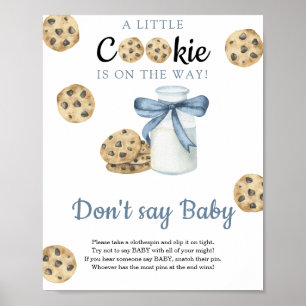 Milk bow baby shower Don't say baby Poster